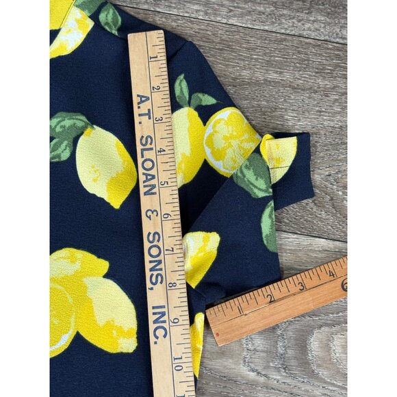 Mud Pie 🍋 Lana Flounce Dress 🍋 Navy Blue Yellow Lemons 🍋 Size SMALL 4-6 - Picture 8 of 11